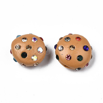 Polymer Clay Rhinestone Beads RB-S056-27K-1