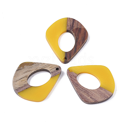 Resin & Walnut Wood Pendants X-RESI-S358-06H-1