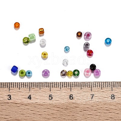 24 Colors 8/0 Glass Seed Beads SEED-X0052-02-3mm-1