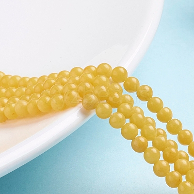 Natural Mashan Jade Round Beads Strands G-D263-4mm-XS07-1