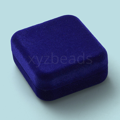 Square Velvet Bangle Storage Boxes with Black Inside CON-WH20010-03B-1