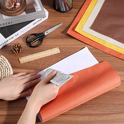 8 Sheets 4 Colors Linen Book Covers DIY-CP0010-67A-1