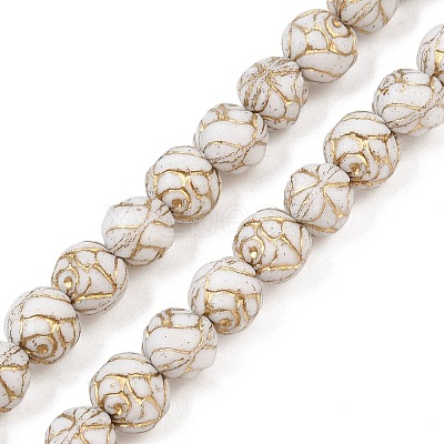 Czech Pressed Glass Beads GLAA-I061-33-1