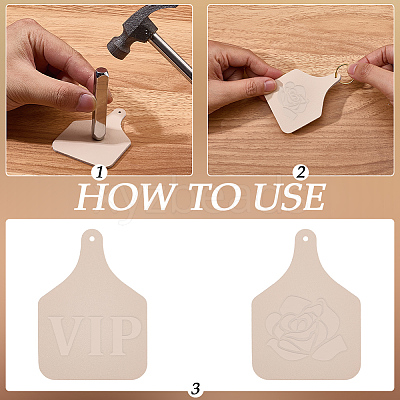 Leather Label Tags AJEW-CL0003-23A-1