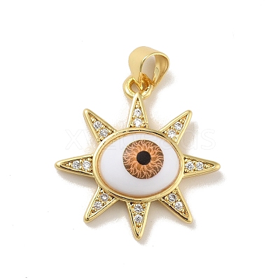 Brass Micro Pave Cubic Zirconia Pendants KK-B059-46G-D-1