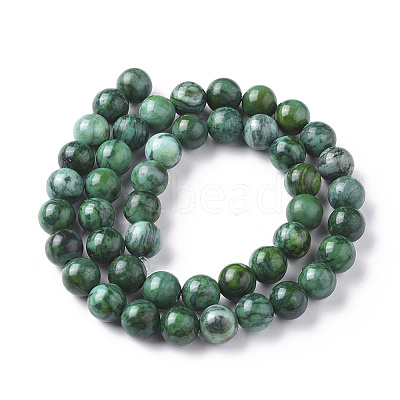 Natural Map Stone Picasso Jasper Beads Strands LS-G-F668-29-8mm-1