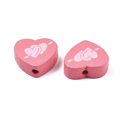 Spray Painted Maple Wood Beads WOOD-Q030-88C-1