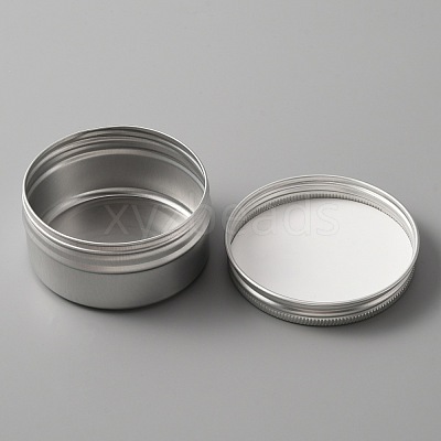 Aluminium Shallow Round Candle Tins AJEW-WH0312-59D-1