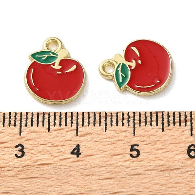 Fruit Alloy Enamel Charms PALLOY-S058-01LG-07-1