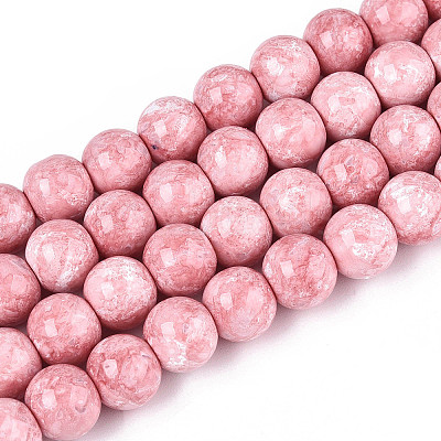 Baking Paint Glass Beads Strands DGLA-N016-10mm-02-1