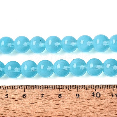 Transparent Glass Imitation Cat Eye Beads Strands GLAA-Q110-01C-06-1