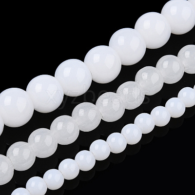 Imitation Jade Glass Beads Strands GLAA-T032-J4mm-01-1