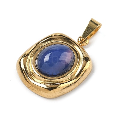 Natural Blue Agate(Dyed & Heated) Pendants STAS-D209-01G-10-1