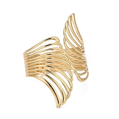 Alloy Hollow Wing Wrap Cuff Bangle LS-BJEW-K223-07LG-1