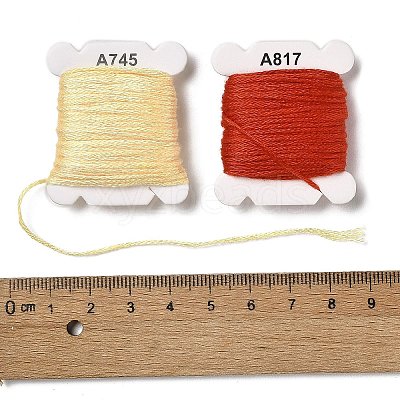 24 Cards 24 Colors 6-Ply Polyester Embroidery Floss OCOR-K006-C04-1