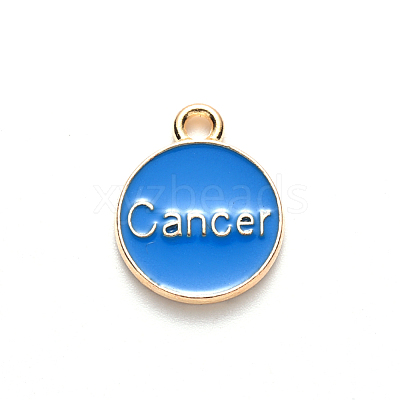 Alloy Enamel Pendants X-ENAM-S124-01B-02D-1