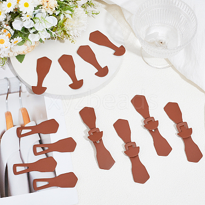 8Pcs 1-Hole PU Leather Buttons FIND-GF0008-82B-1