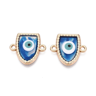 Alloy Enamel Blue Evil Eye Links Connector Charms with Resin ENAM-N071-03E-G-1