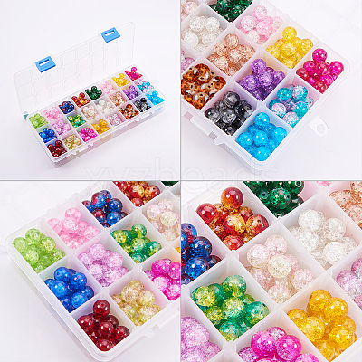 Spray Painted Crackle Glass Beads CCG-PH0002-01-10mm-1