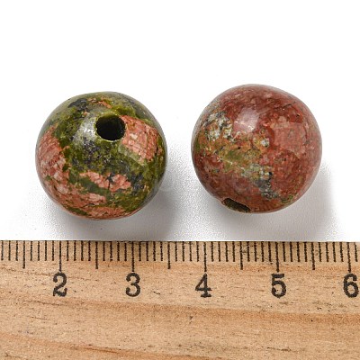 Natural Unakite Beads X-G-G147-01J-1