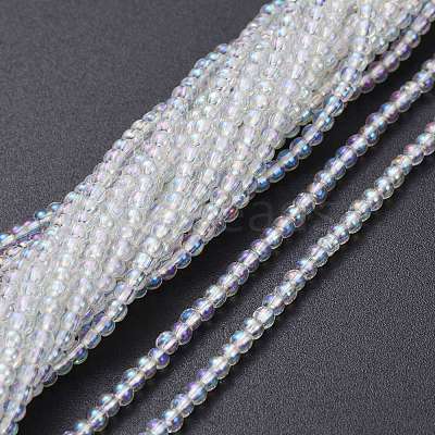 Electroplate Glass Beads Strands EGLA-K014-A-AB01-1