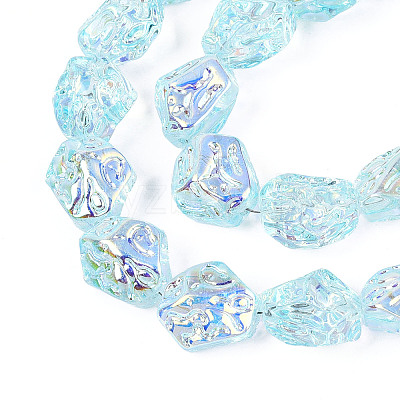 Transparency Electroplate Glass Beads Strands GLAA-T023-41A-06-1