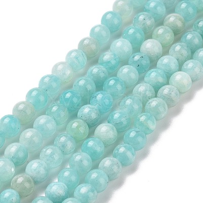 Natural Amazonite Round Beads Strands G-A025-01A-1