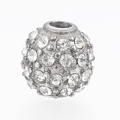 304 Stainless Steel Crystal Rhinestone Beads for DIY Projects STAS-A033-031P-1