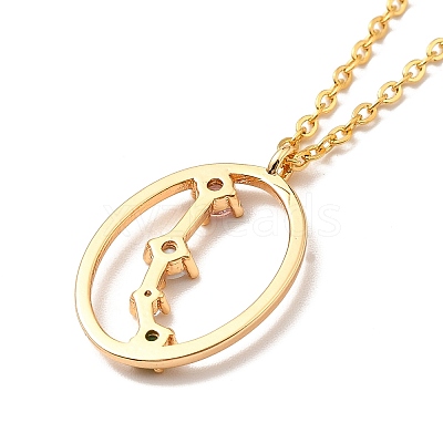 Colorful Cubic Zirconia Constellation Pendant Necklace LS-NJEW-H166-01D-1
