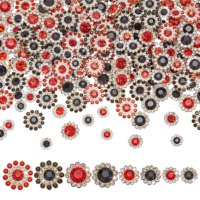 200Pcs 2 Colors Iron Rhinestones Cabochons FIND-WR0012-35-1