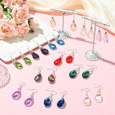 304 Stainless Steel Teardrop Dangle Earrings EJEW-YW00007-1