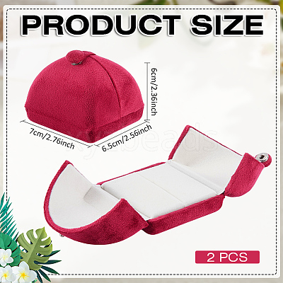 Velvet Finger Ring Package Boxes CON-WH0085-195A-1
