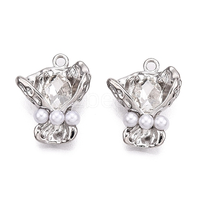 Rack Plating Alloy Rhinestone Pendants PALLOY-P303-09P-A-1