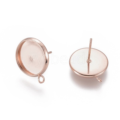 304 Stainless Steel Stud Earring Settings STAS-H380-B-13RG-1