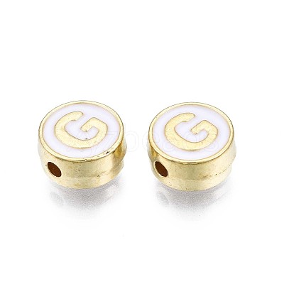 Alloy Enamel Beads X-ENAM-N052-006-01G-RS-1