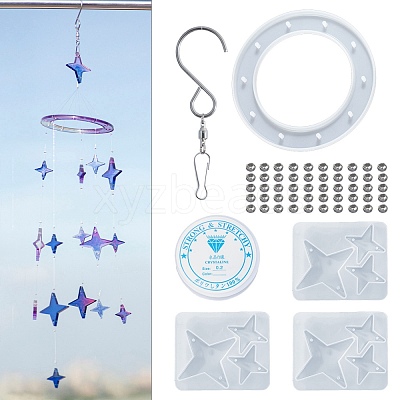DIY Star Wind Chime Making Kits DIY-C054-11-1
