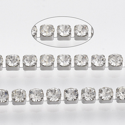 304 Stainless Steel Rhinestone Strass Chains CHS-R012-C-01-1