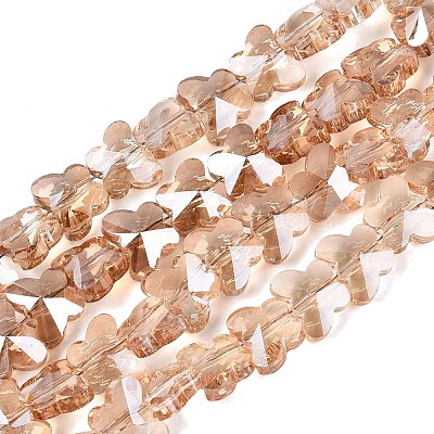 Electroplate Glass Beads Strands EGLA-Q135-04A-A07-1