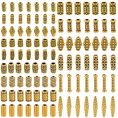 150Pcs 15 Styles Tibetan Style Alloy Beads FIND-SC0023-87-1
