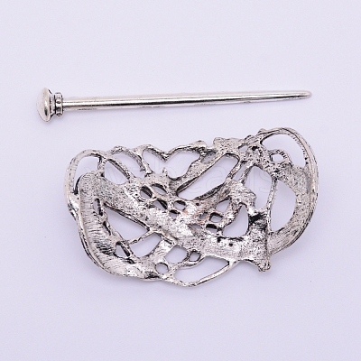 Tibetan Style Alloy Hair Forks OHAR-WH0016-30-1