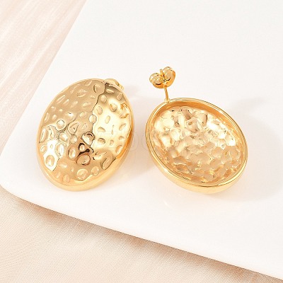 304 Stainless Steel Stud Earrings EJEW-G457-04A-G-1