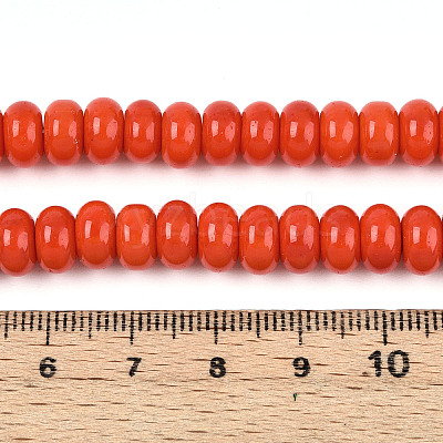 Opaque Spray Painted Glass Beads X-GLAA-ZX008-8mm-18M-1