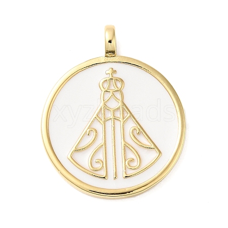 Rack Plating Brass Enamel Pendants KK-D047-06G-01-1