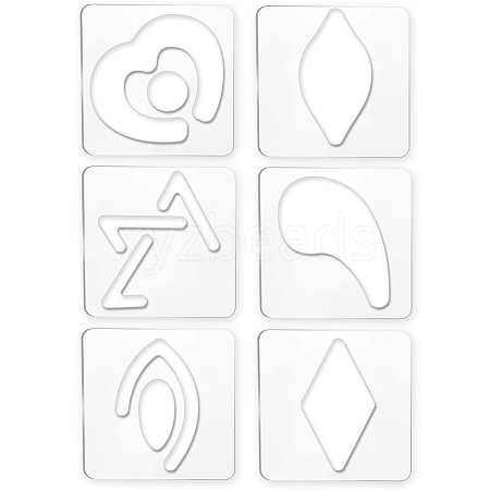 Acrylic Earring Handwork Template TOOL-WH0153-010-1