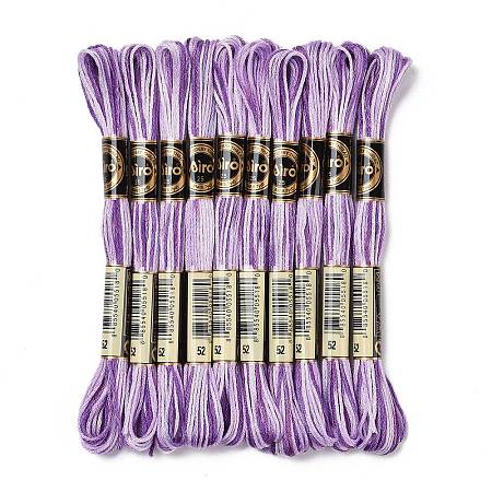 10 Skeins 6-Ply Polyester Embroidery Floss OCOR-K006-A34-1
