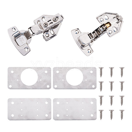 Spritewelry 304 Stainless Steel 8Pcs Hinge Pieces & 2Pcs Hydraulic Hinge FIND-SW0001-03-1