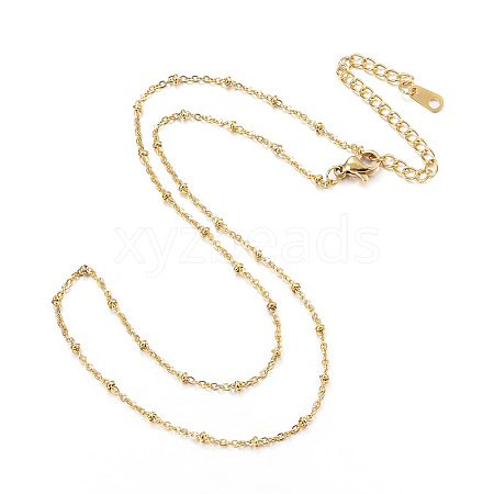 PVD Vacuum Plating 304 Stainless Steel Necklaces X-NJEW-E080-14G-1