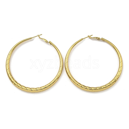 202 Stainless Steel Huggie Hoop Earrings with 304 Stainless Steel Pins for Women EJEW-M253-01A-G-1