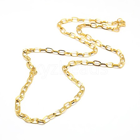 Ion Plating(IP) 304 Stainless Steel Cable Chain Necklace Making STAS-A028-N091G-1