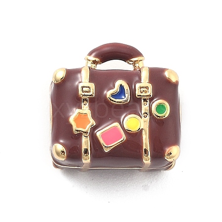 Rack Plating Brass Enamel Beads KK-Q017-19G-1